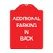 Signmission Designer Series Additional Parking in Back, Red & White Aluminum Sign, 18" x 24", RW-1824-24351 A-DES-RW-1824-24351 - alternate 1